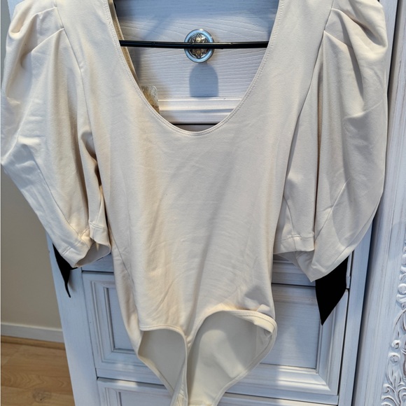 Free People Cream Blouse with Black Accents - Picture 2 of 3